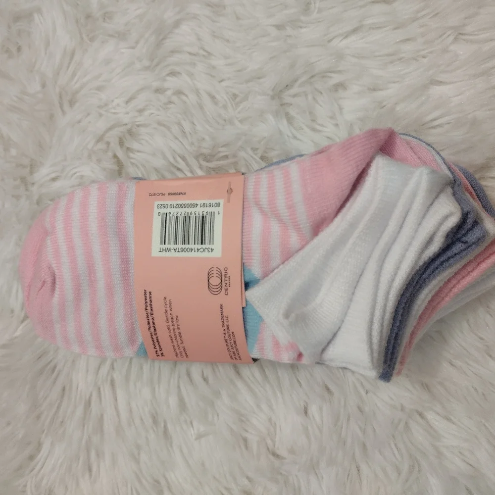 Juicy Couture Kids 🩷💜✨ 10 Pairs Multi-Pack No Show Socks Size 10-4 NWT